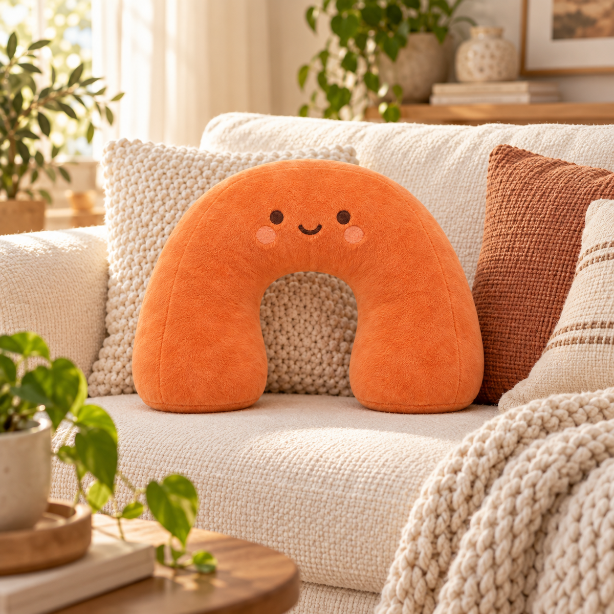 Open-Arch Plush Doll