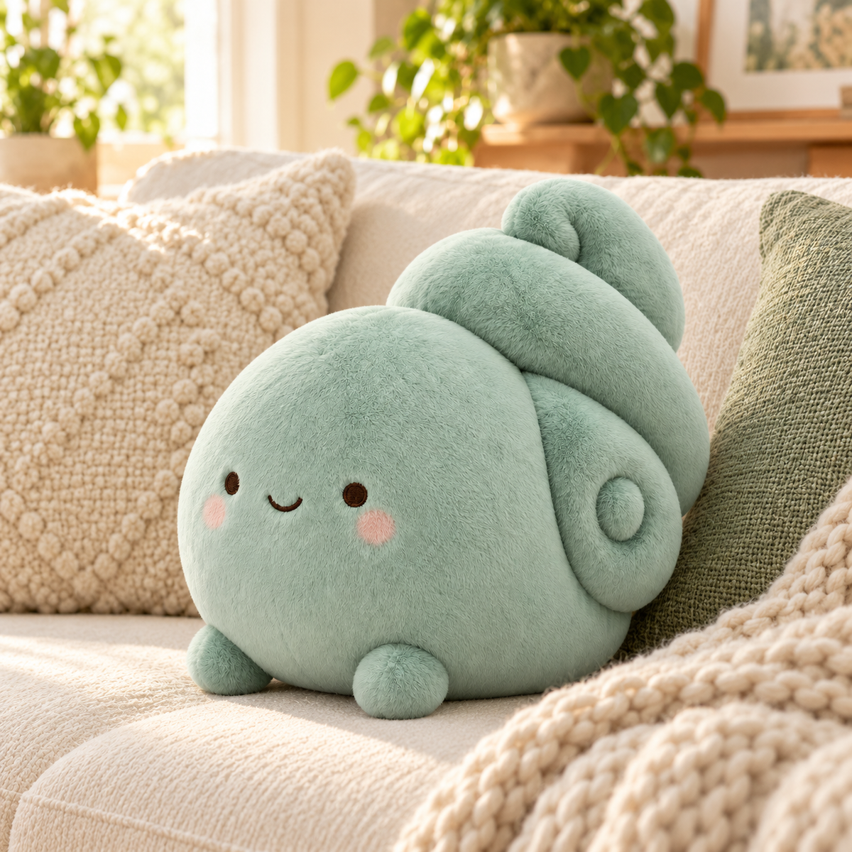 Raised Spiral Back Plush Doll