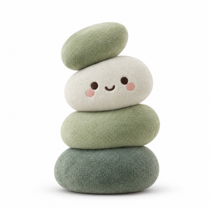 Offset Pebble Stack Plush Doll