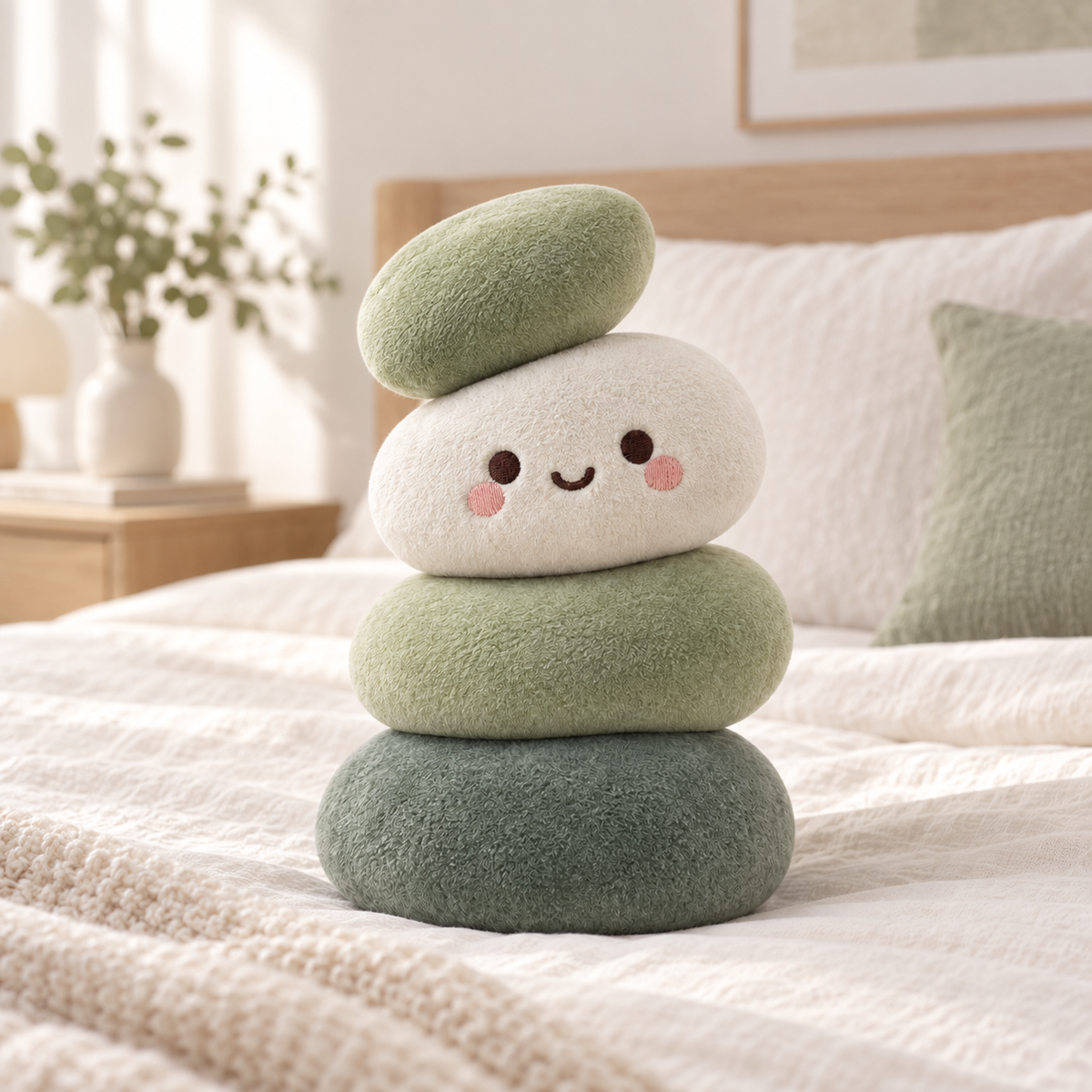 Offset Pebble Stack Plush Doll
