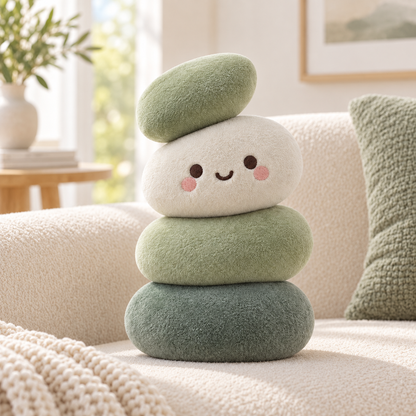 Offset Pebble Stack Plush Doll