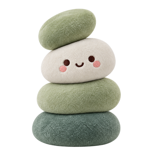 Offset Pebble Stack Plush Doll