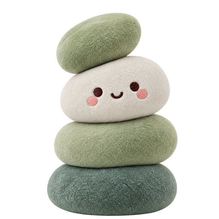 Offset Pebble Stack Plush Doll